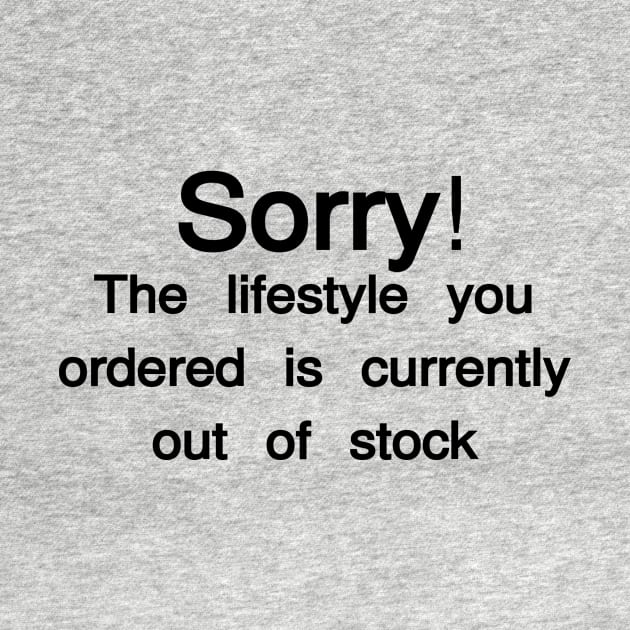 Sorry, The Lifestyle you order is currently out of stock by HerbalBlue